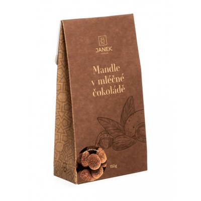 Mandle v mléčné čokoládě a skořici Janek - Dárková krabička