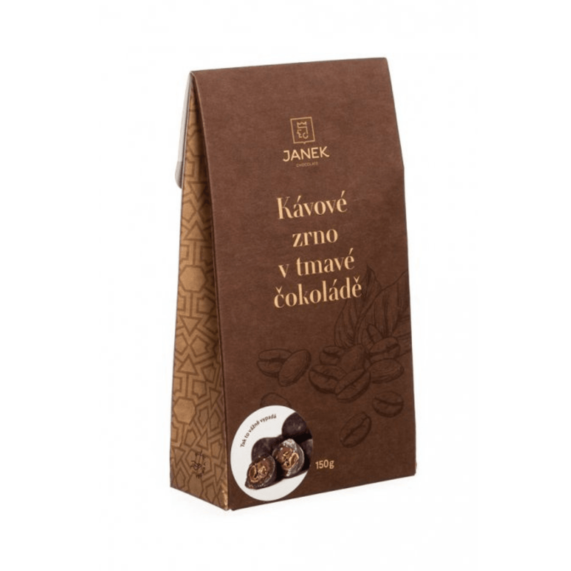 Kávové zrno v tmavé čokoládě Janek - Dárková krabička