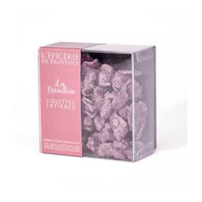 Jedlé květy fialky v cukru - Dárková krabička
