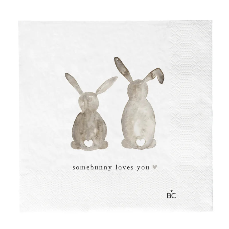 Třívrstvý papírový ubrousek Somebunny love you 20 ks