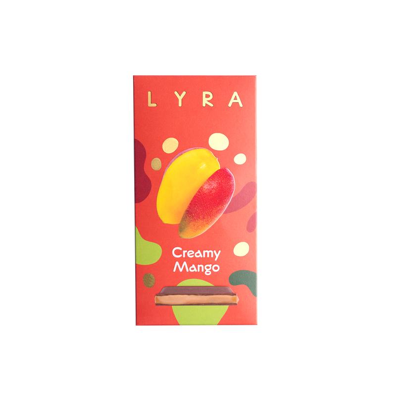 Lyra mléčná čokoláda s mangovou náplní