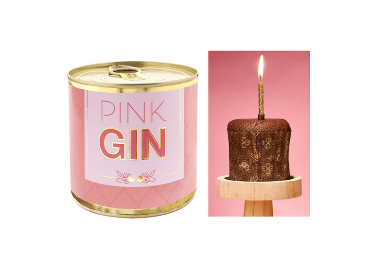 Dortík se svíčkou Pink GIN - Dárková krabička