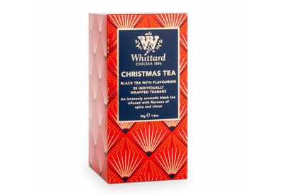 Vánoční čaj Whittard s pomerančovou kůrou, hřebíčkem a vanilkou, porcovaný - Dárková krabička