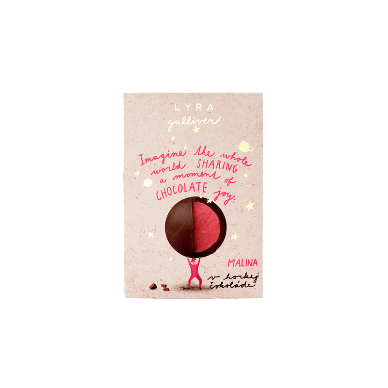 Lyra bonboniéra Malina s hořkou čokoládou - Dárková krabička