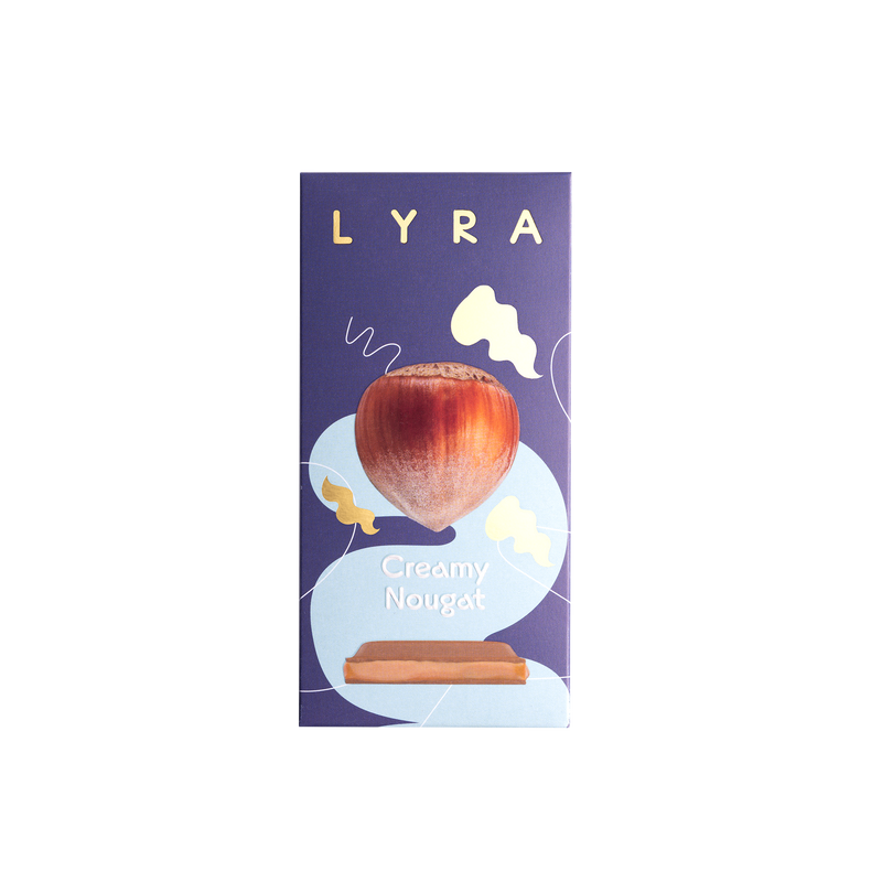 Lyra bílá čokoláda s lískooříškovou náplní