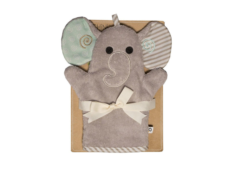Bavlněná rukavice na koupání Slon - Dárková krabička